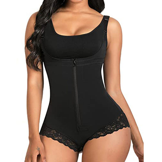 Contracting Hip Lifting Tights Body Shaping Underwear Shapewear Siamese Triangle Zipper Shapewear - Leverage On Heroes Women Store